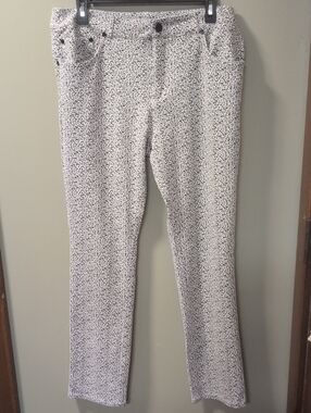 Eric brand 5 pocket skinny jeans in cheetah print.
